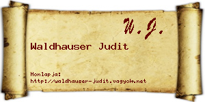 Waldhauser Judit névjegykártya