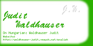 judit waldhauser business card